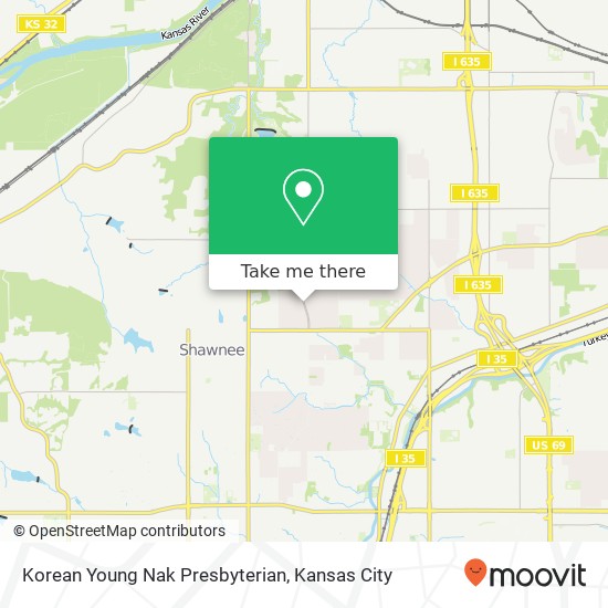 Korean Young Nak Presbyterian map