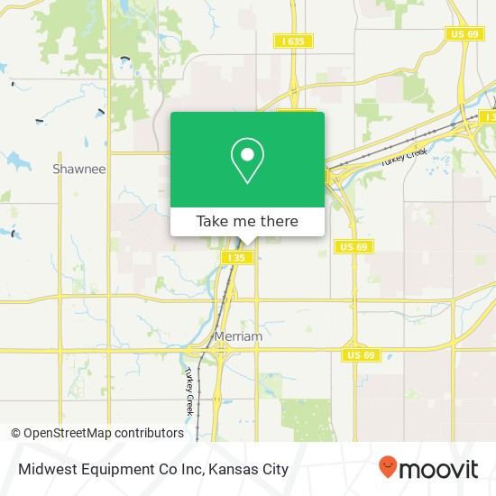 Midwest Equipment Co Inc map