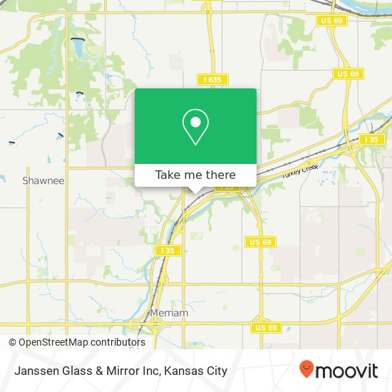 Mapa de Janssen Glass & Mirror Inc