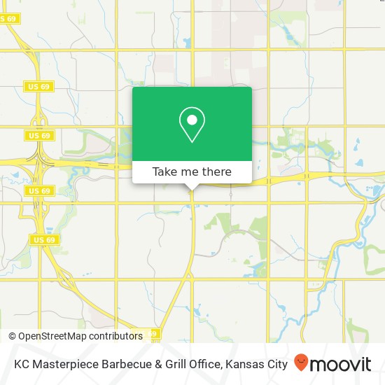 KC Masterpiece Barbecue & Grill Office map