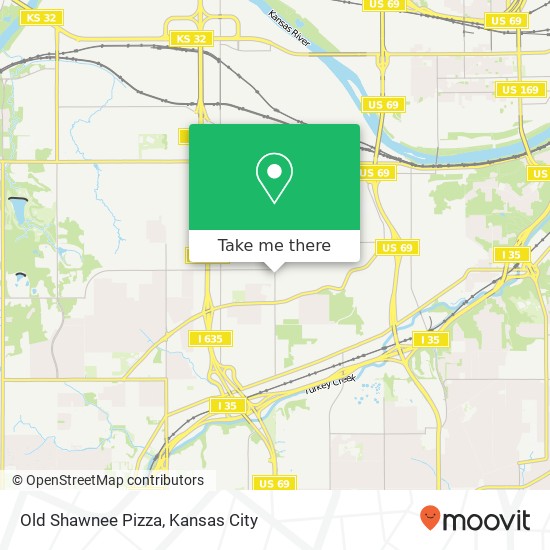 Old Shawnee Pizza map