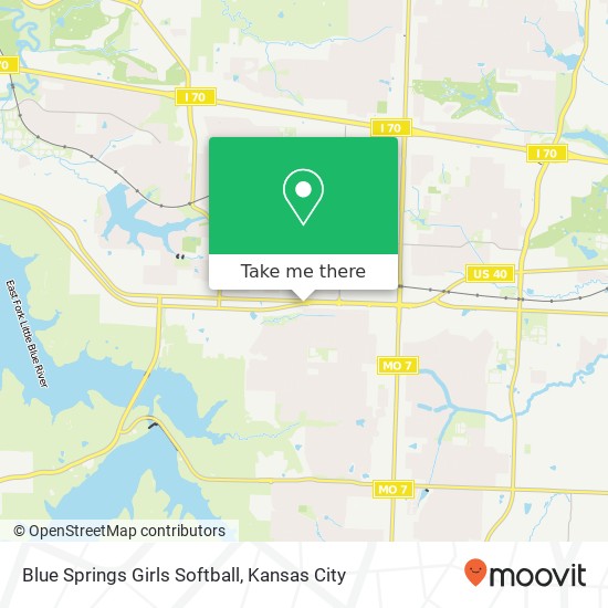 Mapa de Blue Springs Girls Softball