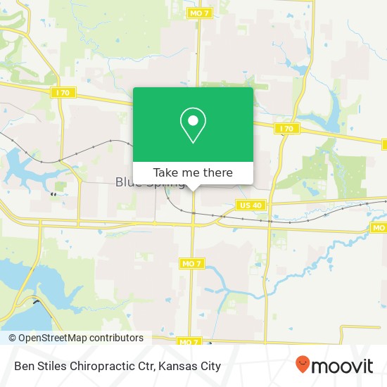 Ben Stiles Chiropractic Ctr map