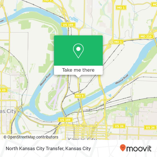 North Kansas City Transfer map