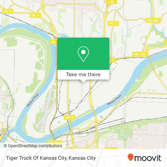 Tiger Truck Of Kansas City map