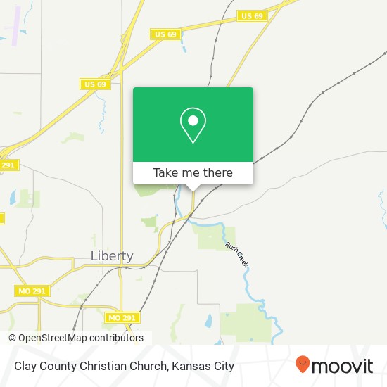 Mapa de Clay County Christian Church