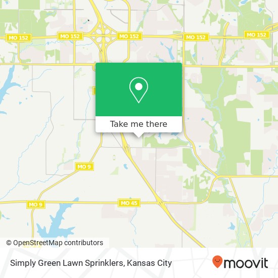 Simply Green Lawn Sprinklers map