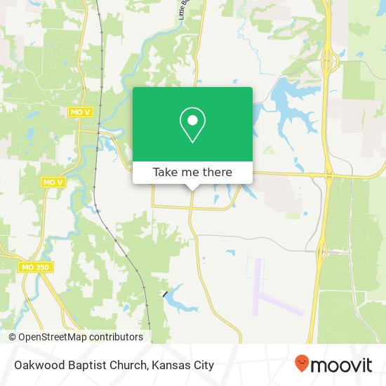 Mapa de Oakwood Baptist Church