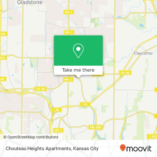Chouteau Heights Apartments map