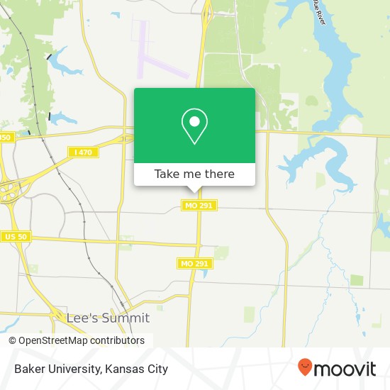 Mapa de Baker University