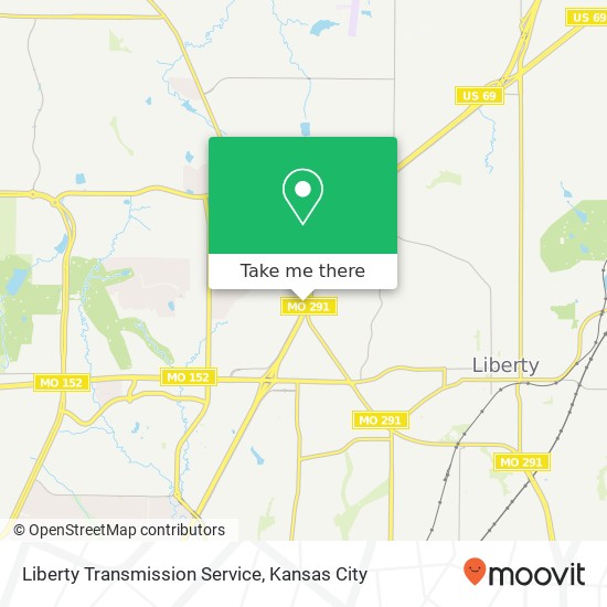 Liberty Transmission Service map