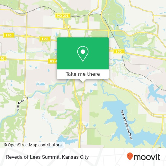 Reveda of Lees Summit map