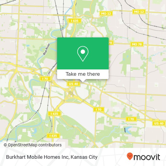 Mapa de Burkhart Mobile Homes Inc