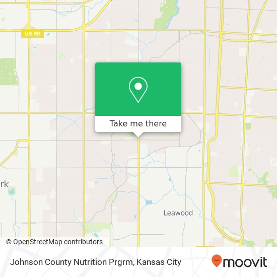 Johnson County Nutrition Prgrm map