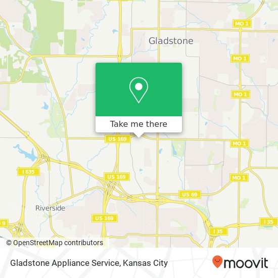 Mapa de Gladstone Appliance Service