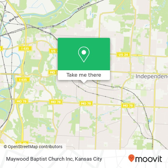 Maywood Baptist Church Inc map