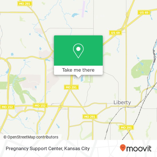 Pregnancy Support Center map