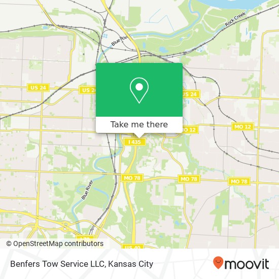 Mapa de Benfers Tow Service LLC