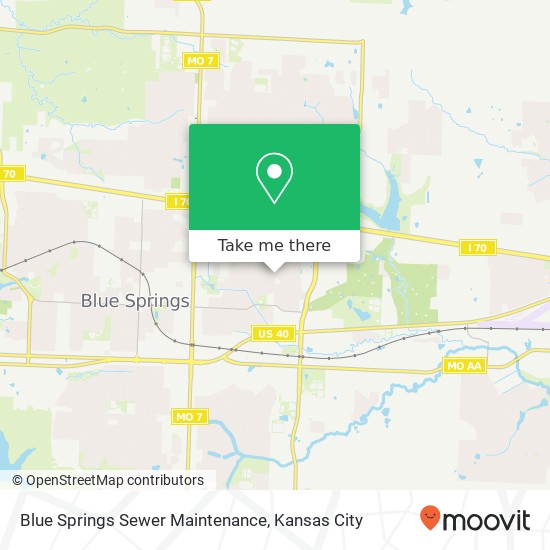 Mapa de Blue Springs Sewer Maintenance