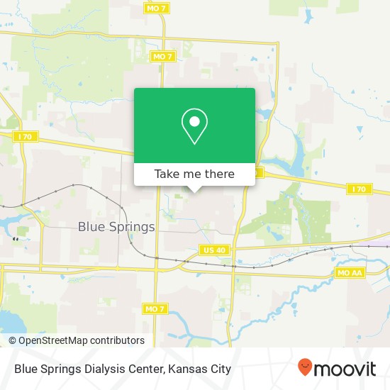 Blue Springs Dialysis Center map