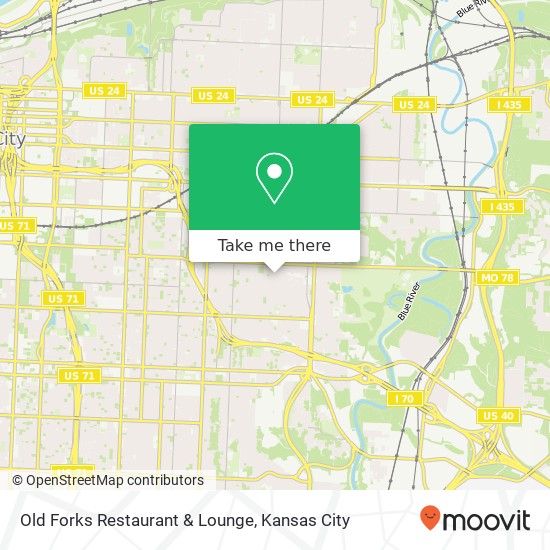 Mapa de Old Forks Restaurant & Lounge