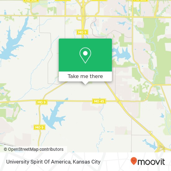 University Spirit Of America map