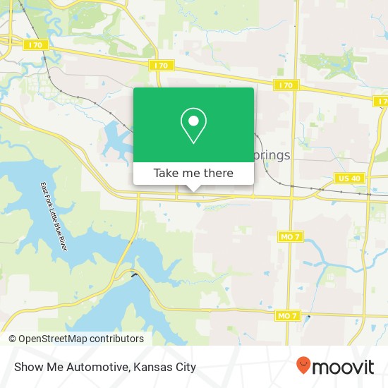 Show Me Automotive map