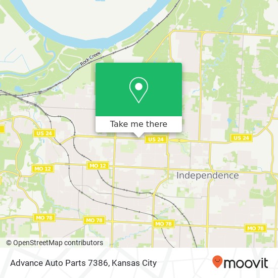 Mapa de Advance Auto Parts 7386