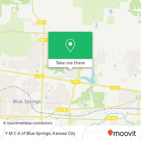 Mapa de Y M C A of Blue Springs