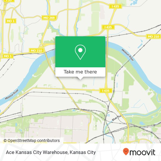 Ace Kansas City Warehouse map
