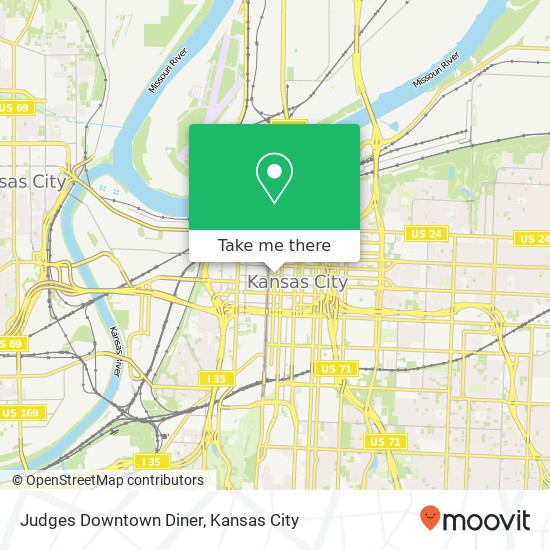 Mapa de Judges Downtown Diner