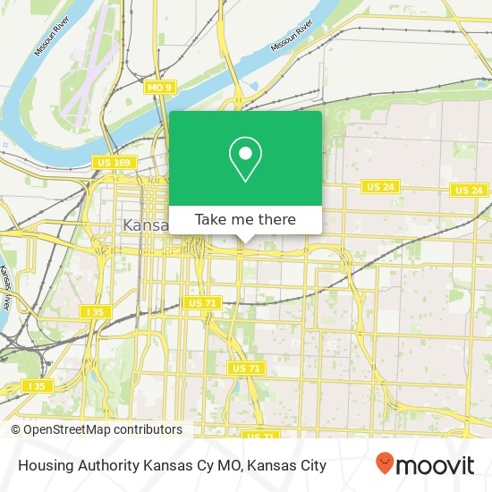 Housing Authority Kansas Cy MO map