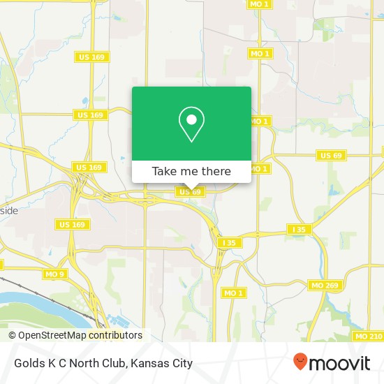 Golds K C North Club map