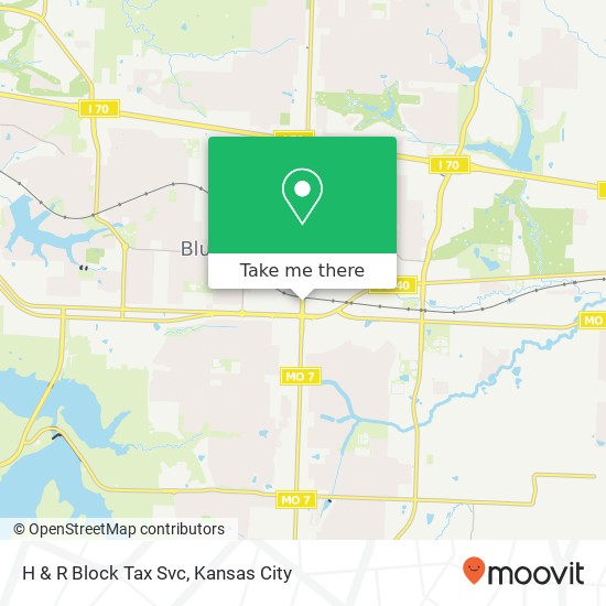 H & R Block Tax Svc map