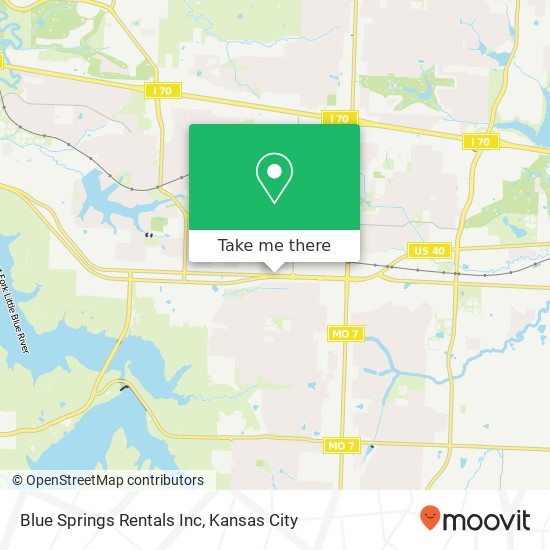 Blue Springs Rentals Inc map