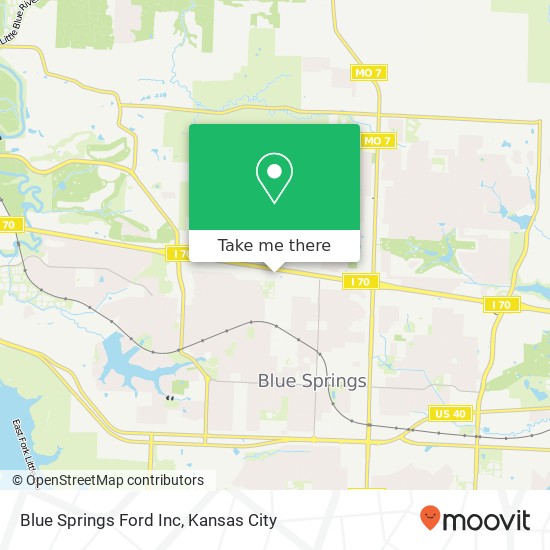 Blue Springs Ford Inc map