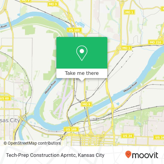 Mapa de Tech-Prep Construction Aprntc
