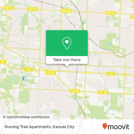 Mapa de Burning Tree Apartments