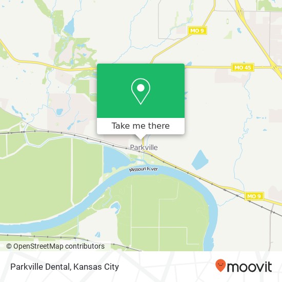 Parkville Dental map