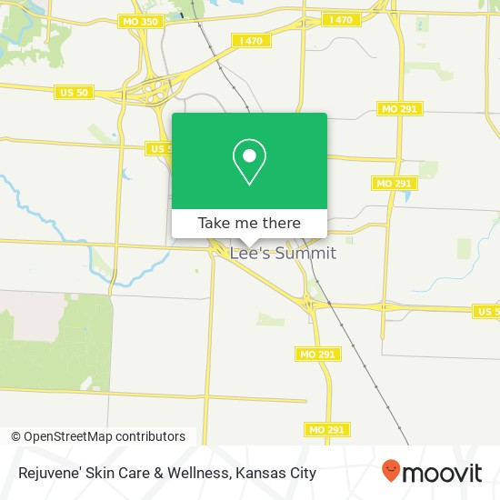 Mapa de Rejuvene' Skin Care & Wellness