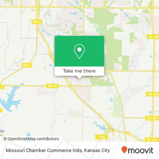 Mapa de Missouri Chamber Commerce Inds