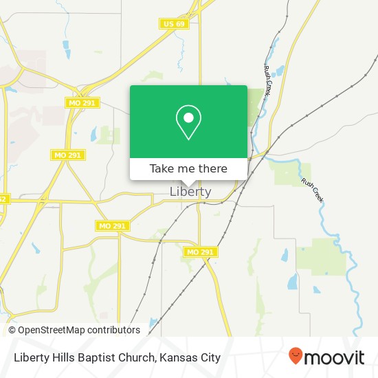 Liberty Hills Baptist Church map