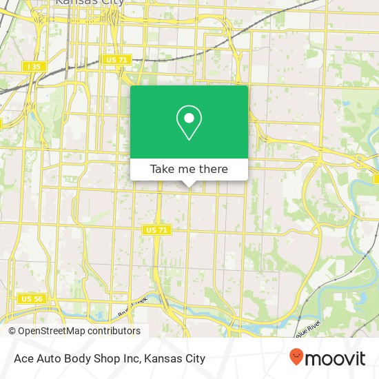 Mapa de Ace Auto Body Shop Inc
