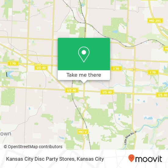 Kansas City Disc Party Stores map