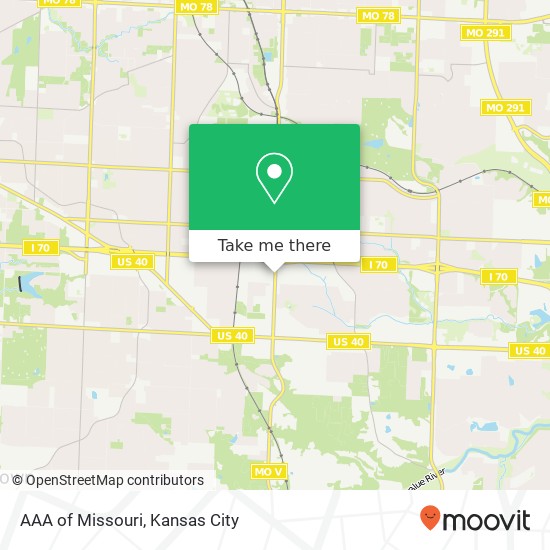 AAA of Missouri map