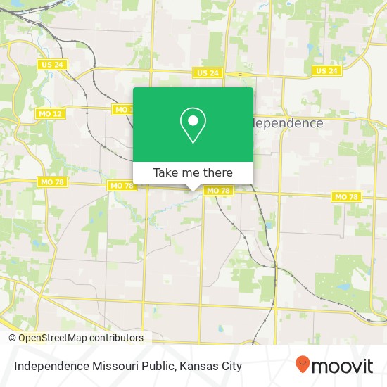 Mapa de Independence Missouri Public