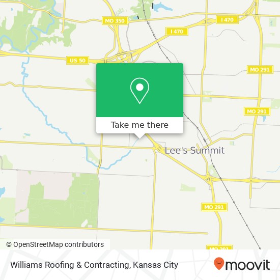 Williams Roofing & Contracting map