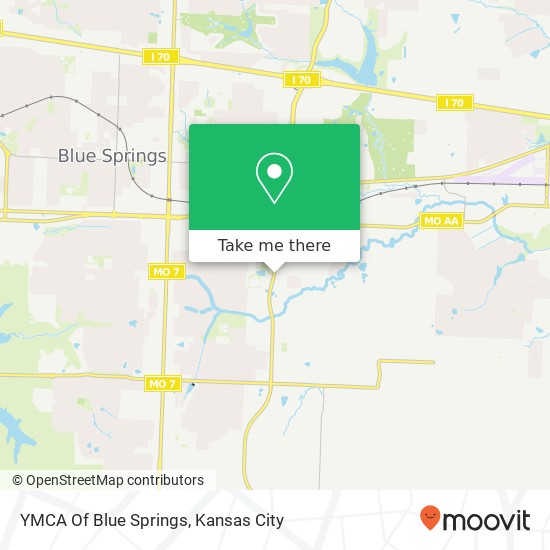 YMCA Of Blue Springs map