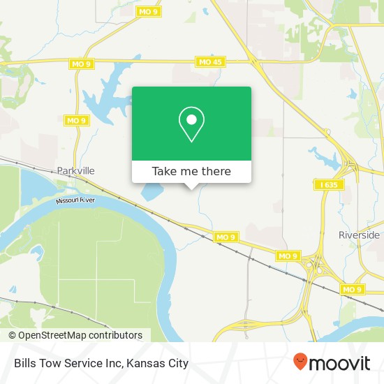 Mapa de Bills Tow Service Inc