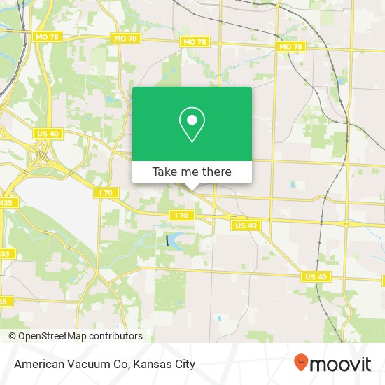American Vacuum Co map